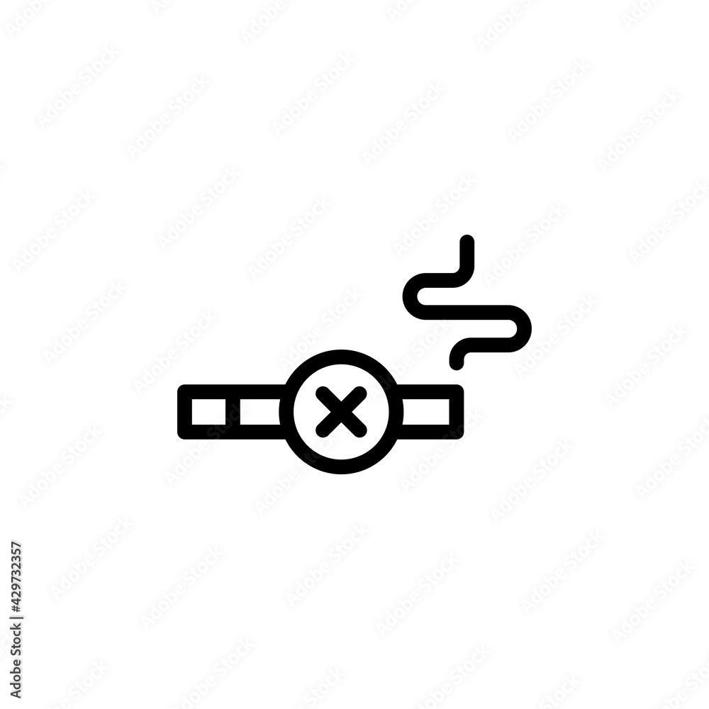 no smoking icon. perfect to logo, presentation, template, website, application, and more product. vector icon design line style no smoking icon. perfect to logo, presentation, template, website, application, and more product. vector icon design line style