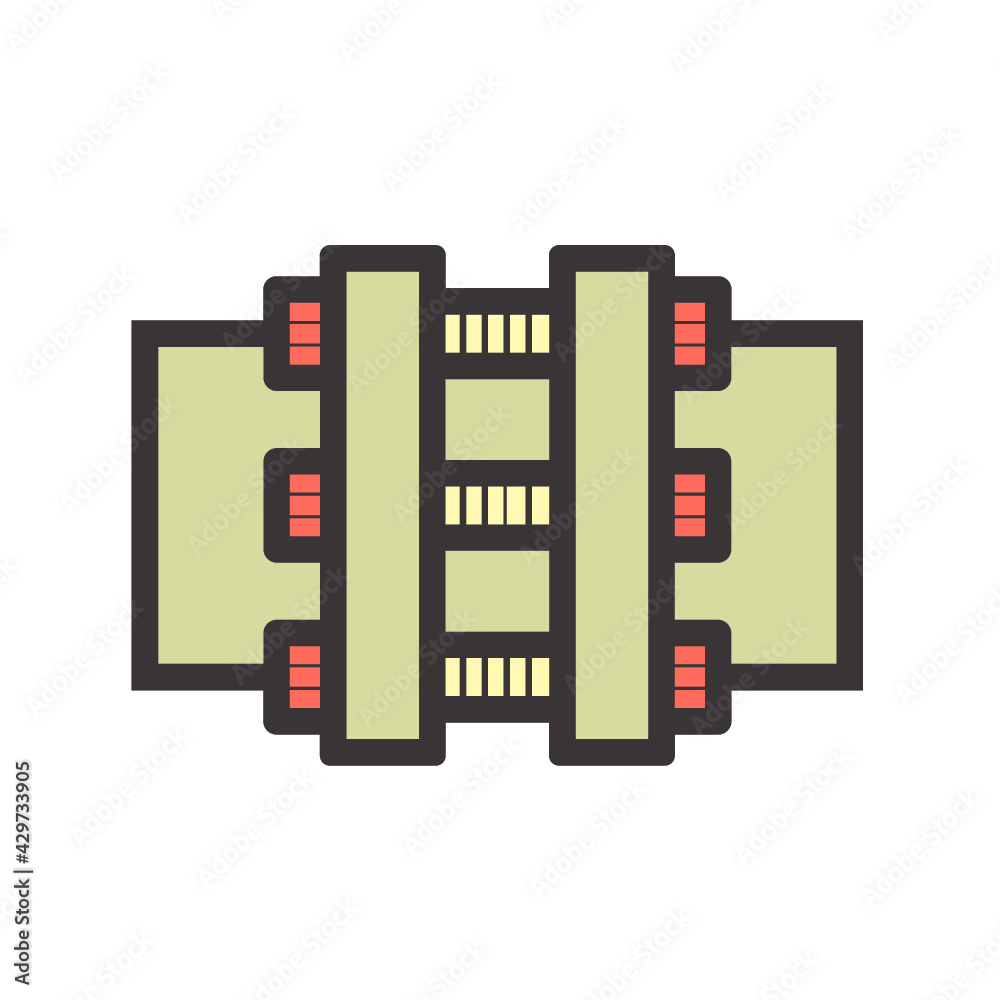 Pipe connection joint vector icon. That metal or steel pipeline with bolt, screw and flange fitting. Part element for pipeline construction to transportation water, oil, natural gas and sewage. Pipe connection joint vector icon. That metal or steel pipeline with bolt, screw and flange fitting. Part element for pipeline construction to transportation water, oil, natural gas and sewage.