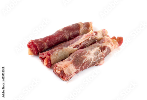 Beef neck piece isolated on white background