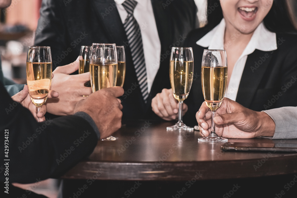 Group People drink in party not keep social distancing to risk coronavirus covid19