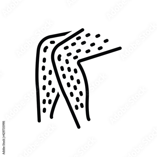 Black line icon for hairy