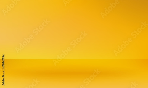 pastel empty room studio gradient used for yellow background and display your product, vector.