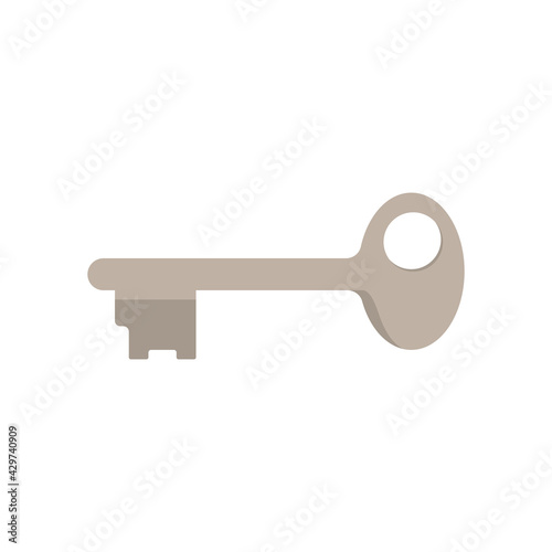 Key vector, lock element in trendy flat design. Icon in trendy flat style isolated on background. Key icon page symbol for your web site design Key icon logo, app, UI. Key icon illustration, EPS10.