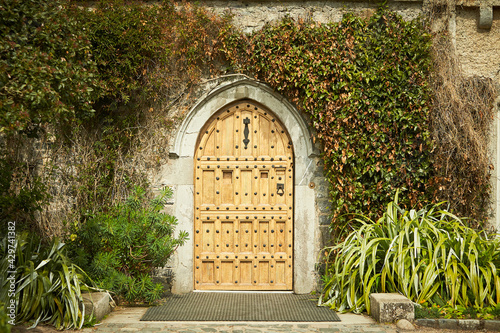 Door of Malahide Castle and Gardens. Ireland  photo