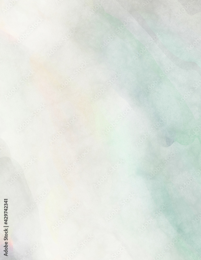 Obraz premium Watercolor abstract painting with pastel colors. Soft color painted illustration of calming composition for poster, wall art, banner, card, book cover or packaging. Modern brush strokes painting.