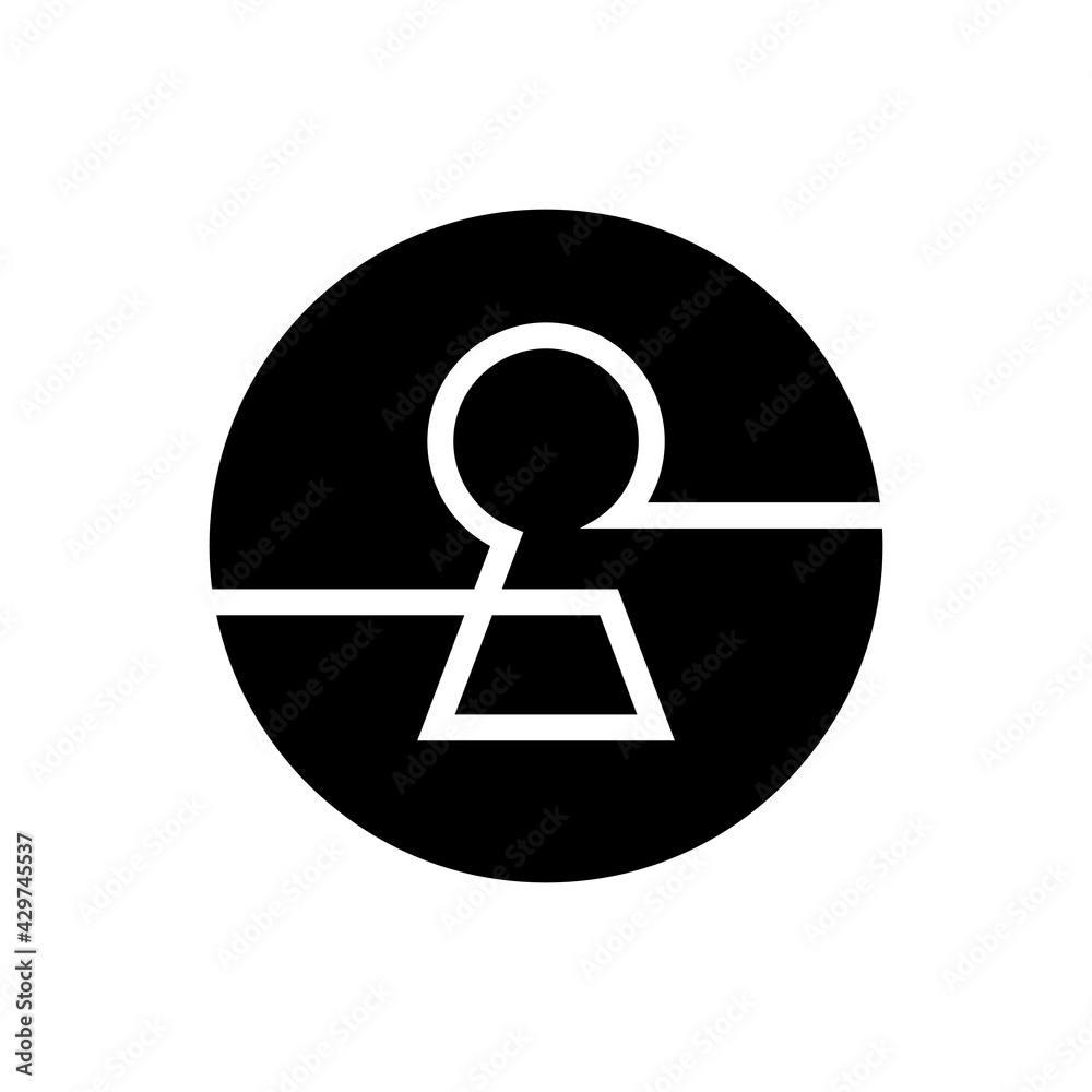 Key hole or lock logo illustration, security concept symbol vector Key hole or lock logo illustration, security concept symbol vector