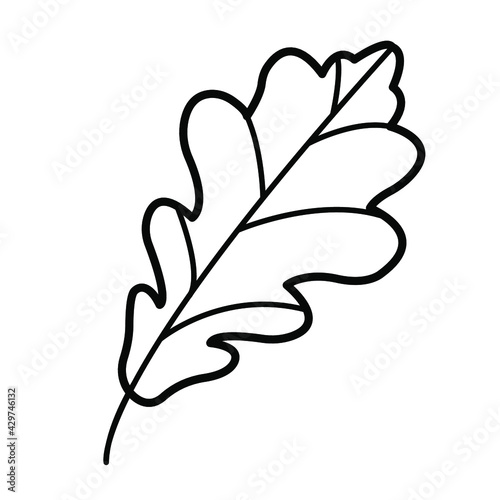 black and white tree leaf. it is suitable for the design of websites and history, and can also be a coloring book