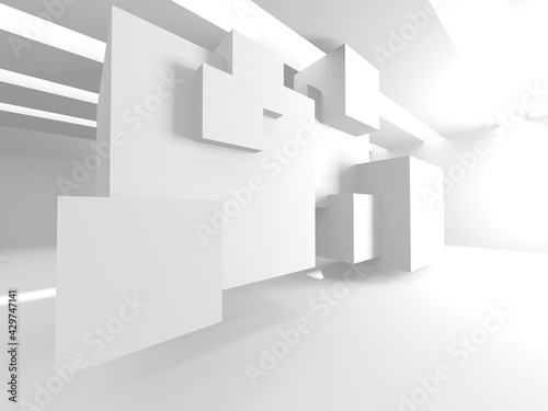 White Modern Background. Abstract Building Concept