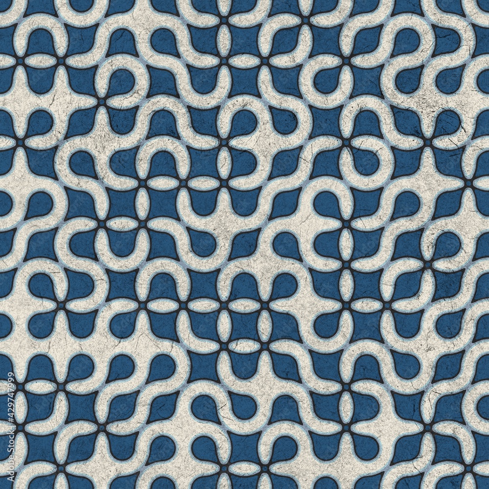 Seamless funky grungy pattern motif for print. High quality illustration. Non print of weird textured dabs of color on paper texture. For surface design printing or any sort.