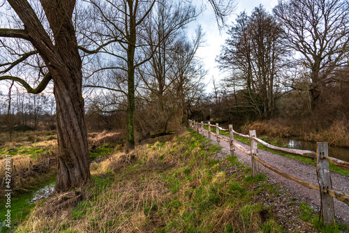 path to the fence