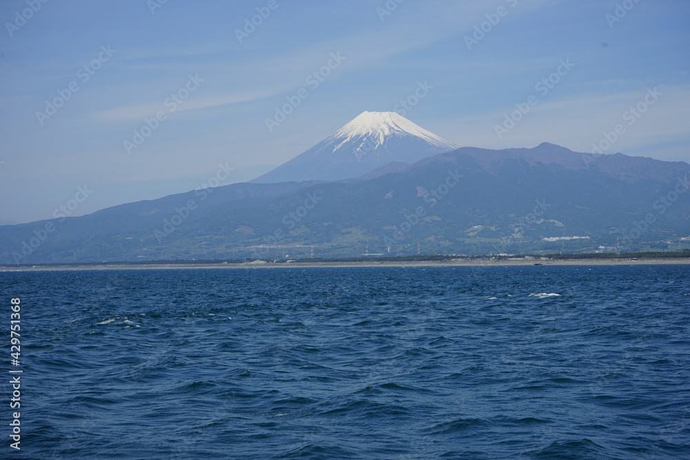 沼津港沖から富士山