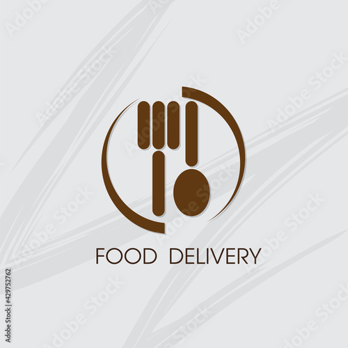 food delivery icon vector graphic element sign logo