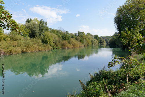 Canal from Meaux to Chalifert in Ile-De-France country