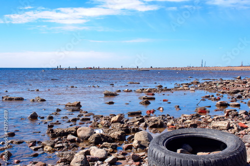 tires on the beach