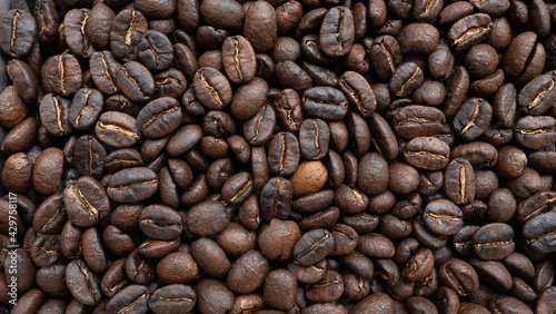 Roasted arabica coffee bean background