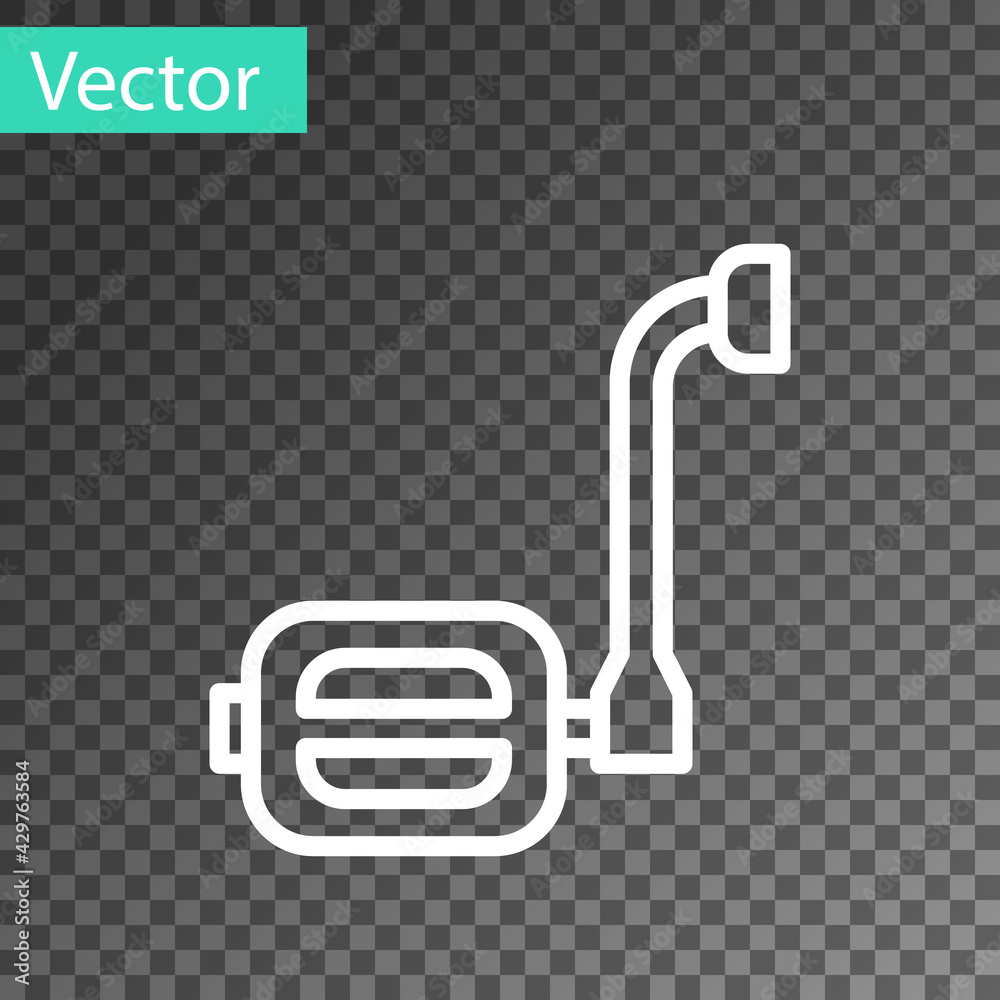 White line Bicycle pedal icon isolated on transparent background. Vector White line Bicycle pedal icon isolated on transparent background. Vector
