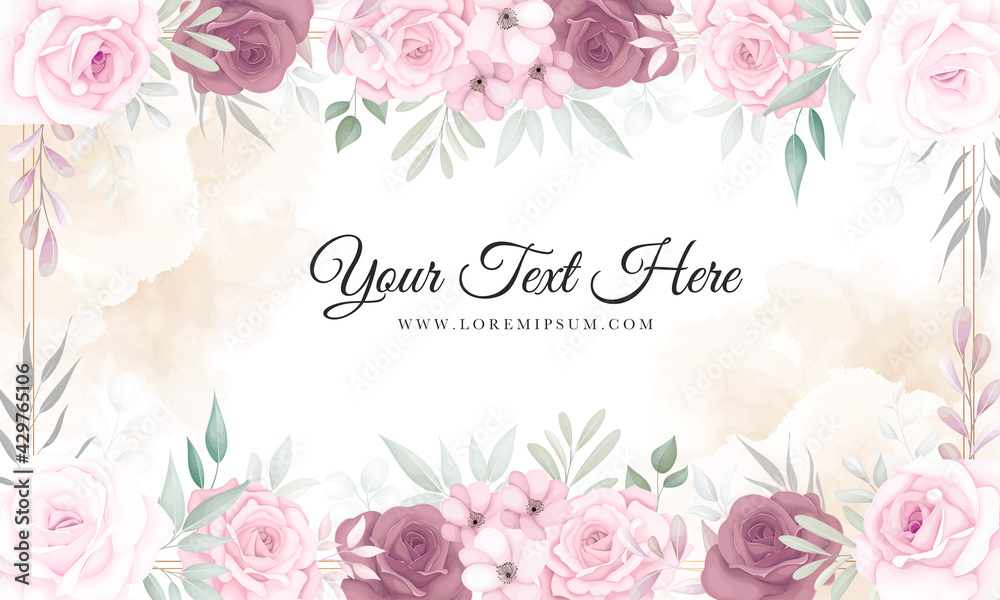 Elegant  floral  background with beautiful flowers ornament