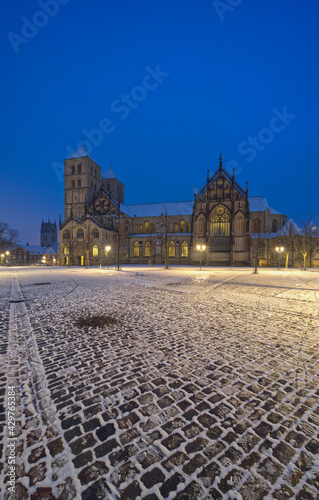 Medieval Munster Cathedral or St -Paulus-Dom in in Munster, Germany
