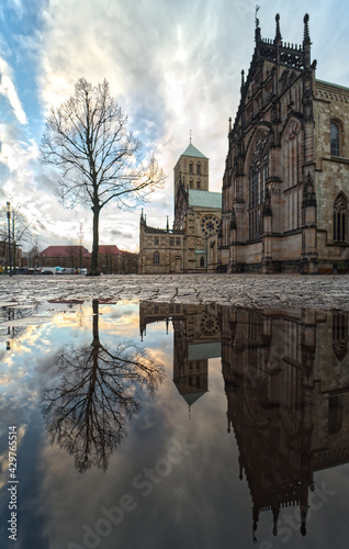 Medieval Munster Cathedral or St -Paulus-Dom in in Munster, Germany