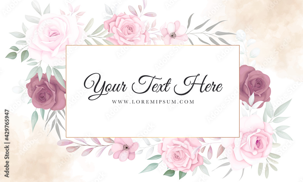 Elegant  floral  background with beautiful flowers ornament