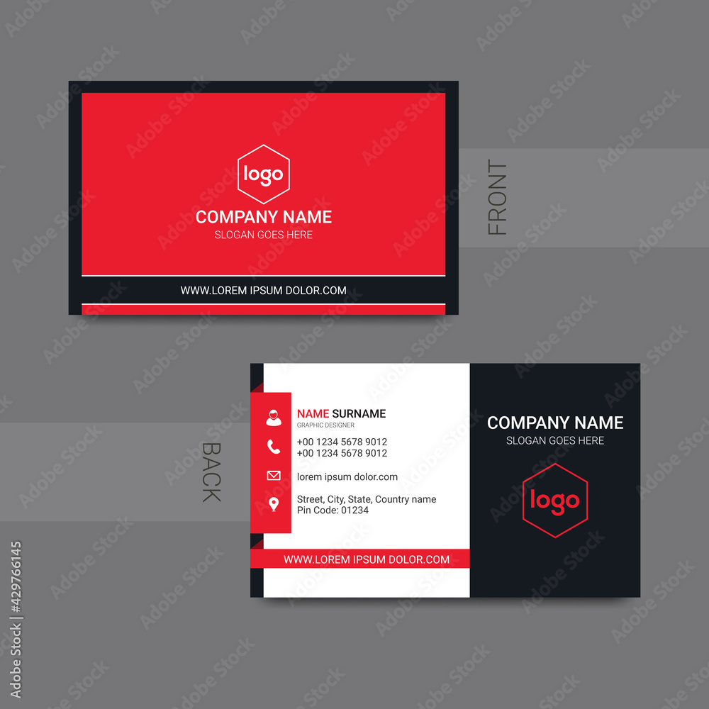 Creative modern business card design. Vector business card template. Creative modern business card design. Vector business card template.