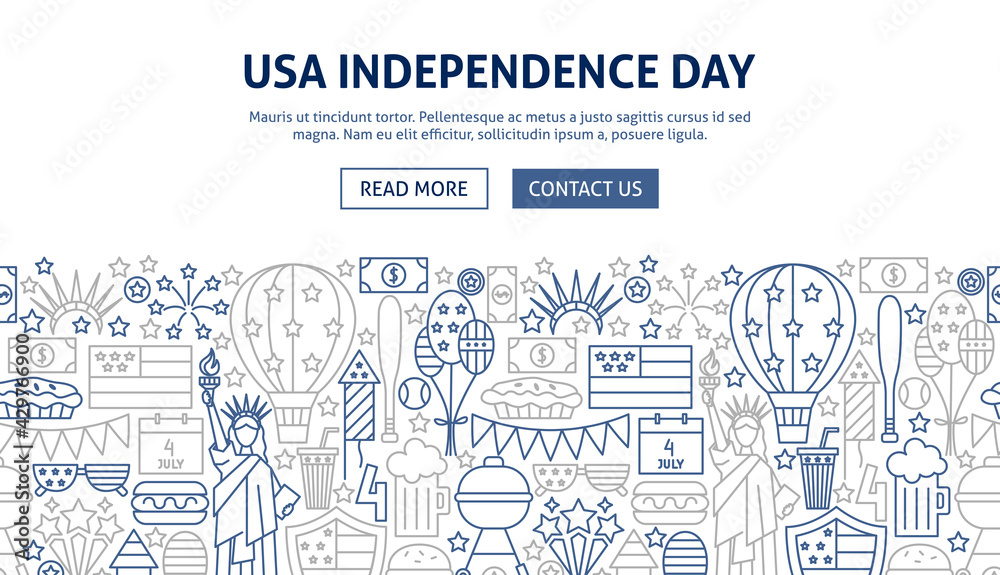 USA Independence Day Banner Design