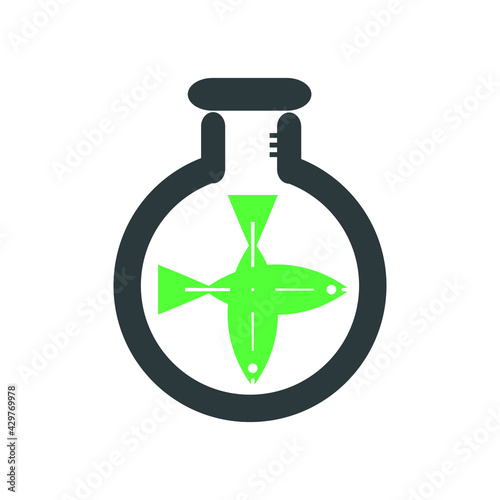 Fish Labs icon logo design element