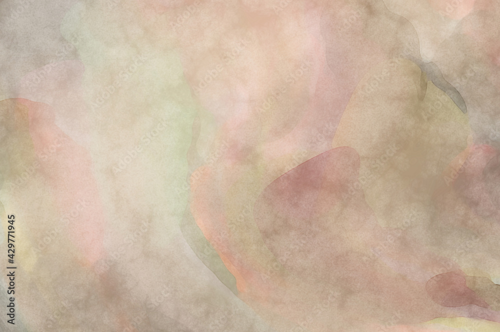 Fototapeta premium Modern painting of soothing brush strokes resembling alcohol inks. Watercolor abstract painting with pastel colors for poster, wall art, banner, card, book cover or packaging.