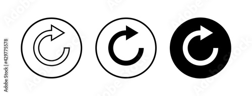 Refresh icons set. Reload icon vector. Update icon. convert icon
