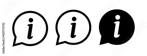 Information icons set. Info sign. About us
