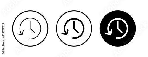 History icons set. History vector icon