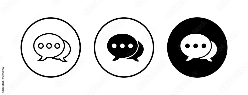 Chat icons set. Chat vector icon. Speech bubble Chat icons set. Chat vector icon. Speech bubble