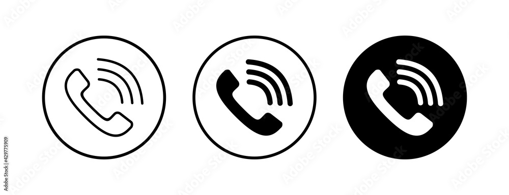 Call icons set. Phone icon vector. mobile phone. telephone icon Call icons set. Phone icon vector. mobile phone. telephone icon