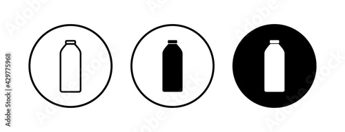 Bottle icons set. Bottle icon in trendy flat design