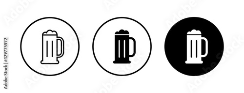 Beer icons set. Beer Icon in trendy flat style