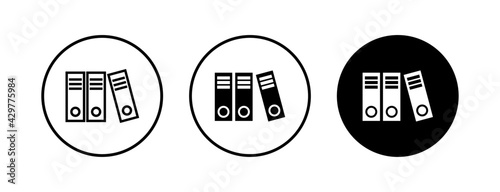 Archive folders icons set. binders vector icon