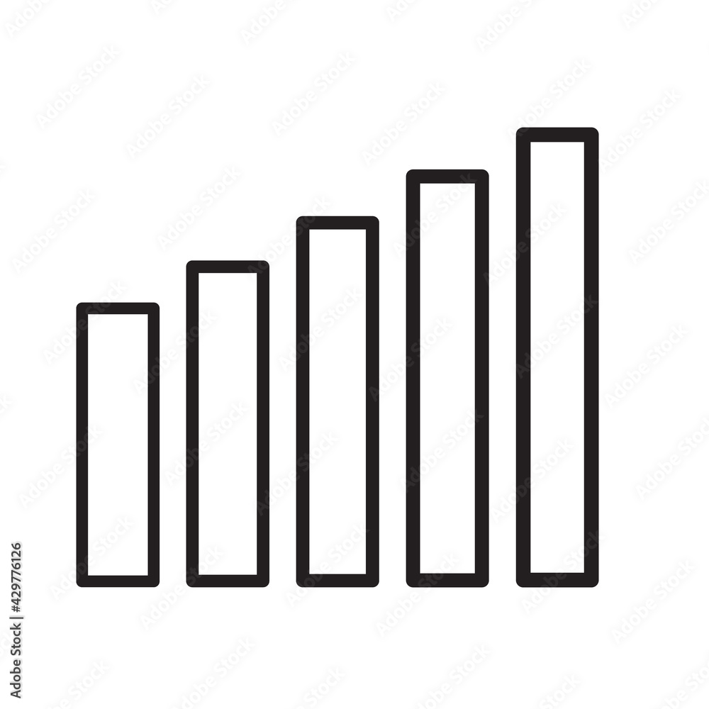 icon vector bar graph flat design for app ads web isolated white background. icon vector bar graph flat design for app ads web isolated white background.