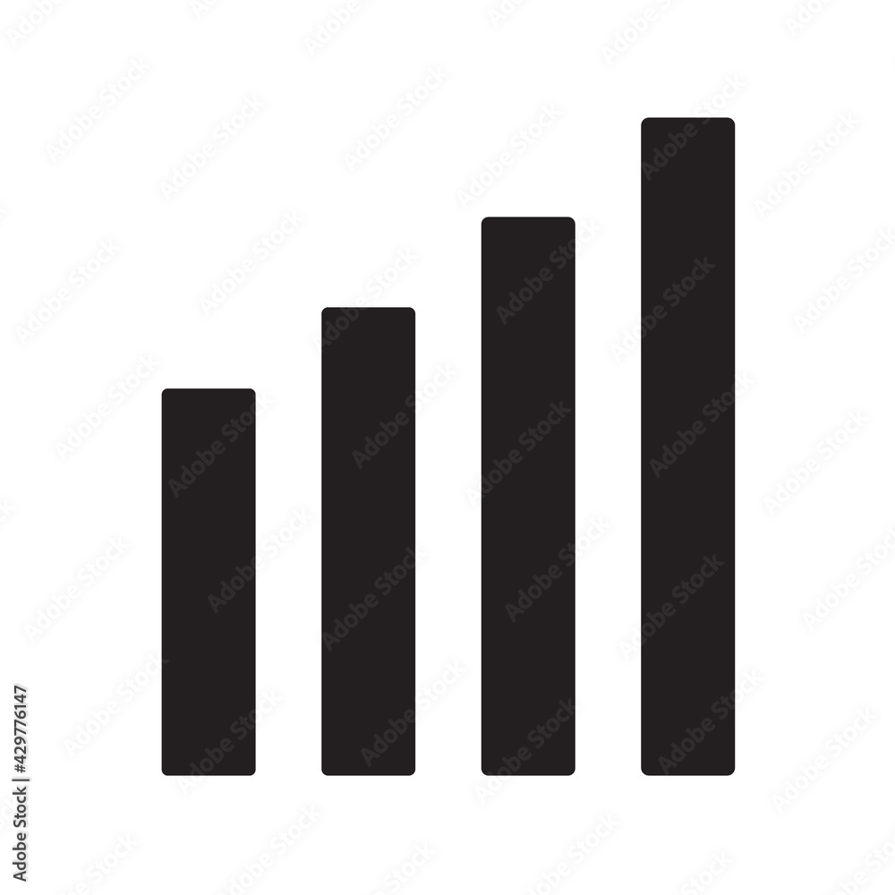 icon vector bar graph flat design for app ads web isolated white background. icon vector bar graph flat design for app ads web isolated white background.