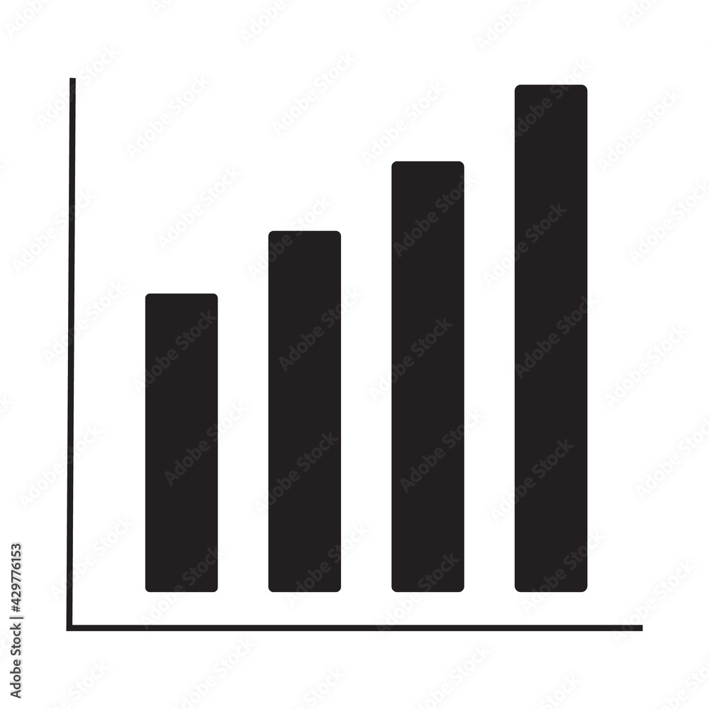icon vector bar graph flat design for app ads web isolated white background. icon vector bar graph flat design for app ads web isolated white background.