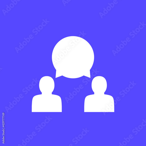 debate or discussion icon, vector