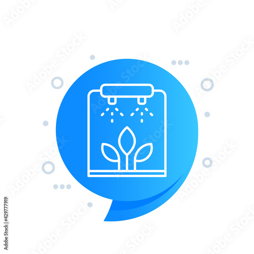 irrigation, watering crops line icon for web