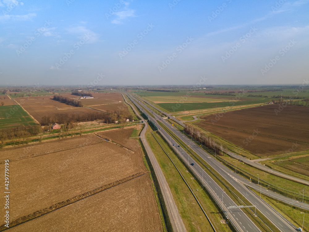 Polish main road S7 - road connecting the northern and southern parts of Poland, a section in Pomerania