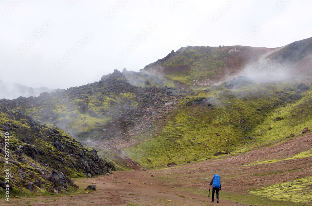 landscape in mountain, Hiking in Iceland