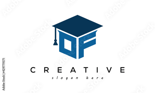 Letter OF Creative Education and Learning logo and icon design