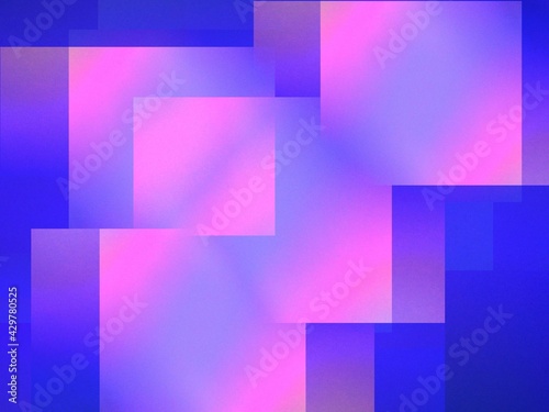 Violet blue and pink 3d abstract geometric gradient background with squares web template design creativity concept