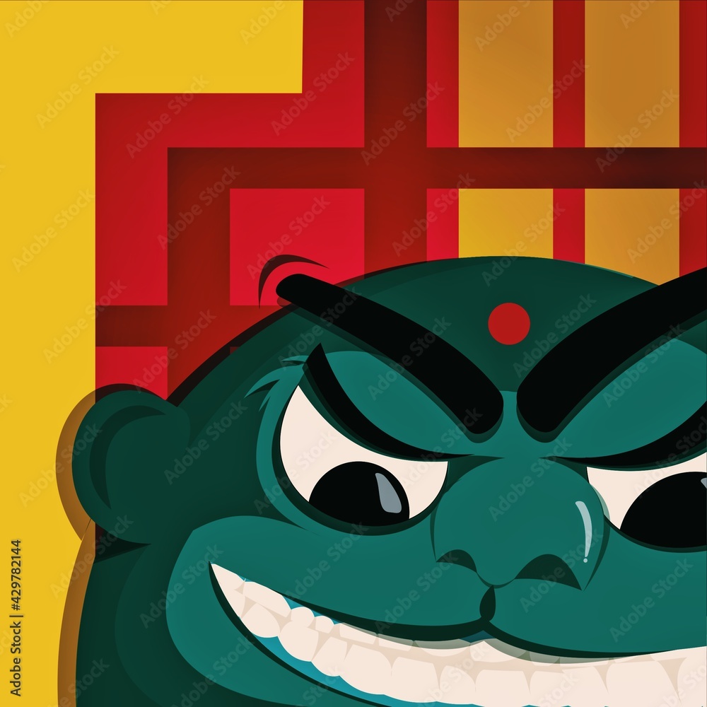 Fototapeta premium halloween monster face