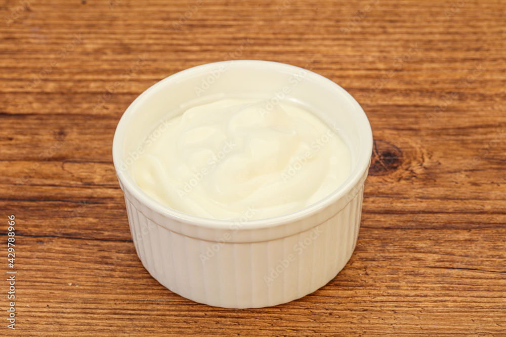 Sour cream in the bowl Sour cream in the bowl