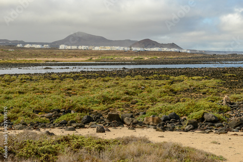 Landscape at La Santa on Lanzarote island, Spain