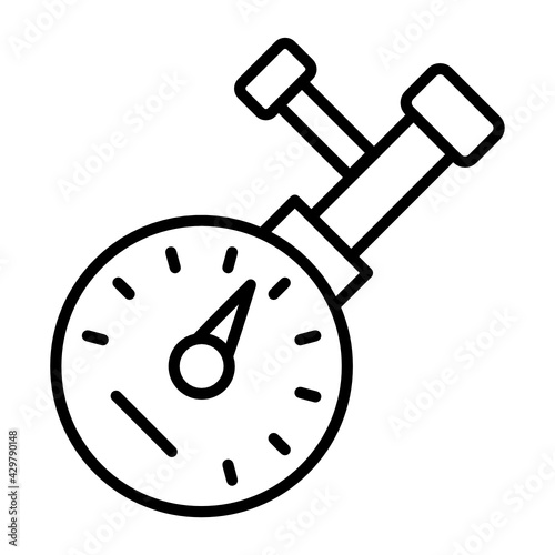 tire pressure gauge Concept Vector Color Icon Design, Motor Vehicle Service and automobile repair shop Symbol, Lorry spare parts Sign, auto mechanic stock illustration