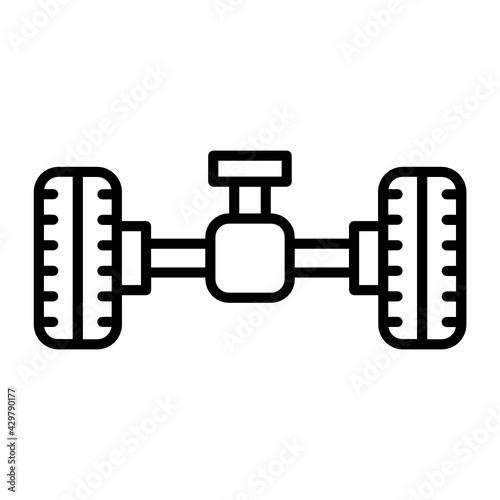 car tire axle Concept, axletree Vector Color Icon Design, Motor Vehicle Service and automobile repair shop Symbol, Lorry spare parts Sign, auto mechanic stock illustration